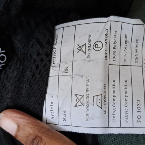 SuitShop Satin Waist Band Tuxedo Black Pants - Picture 3 of 10